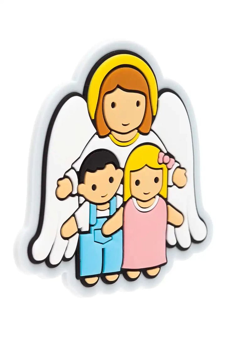 Little Drops of Water® Fridge magnets Guardian Angel With Children Fridge Magnet – Catholic Protection Gift For Kids |