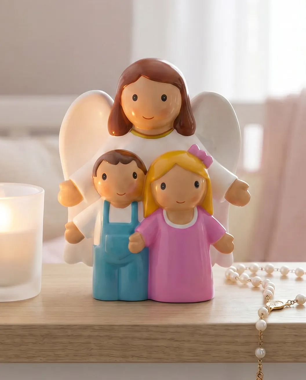 Little Drops of Water Guardian Angel with Two Children Statue | Baptism Gift | Little Drops of Water