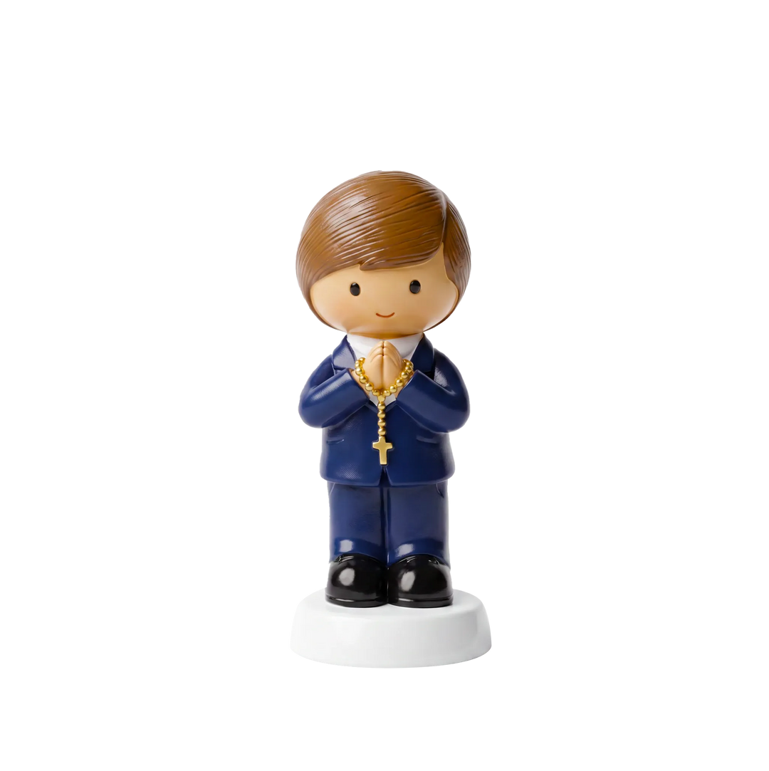 Little Drops of Water Miniature Saint Statue A Promise to God — Boy Miniature Saint Statue