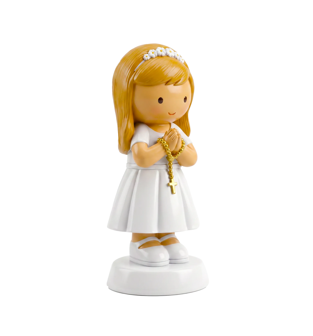 Little Drops of Water Miniature Saint Statue A Promise To God — Girl Miniature Saint Statue
