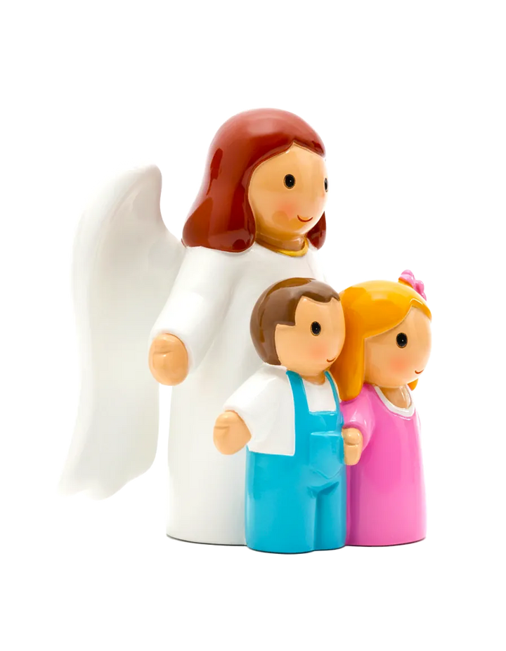 Little Drops of Water Miniature Saint Statue An Angel Watching Over Us Miniature Saint Statue