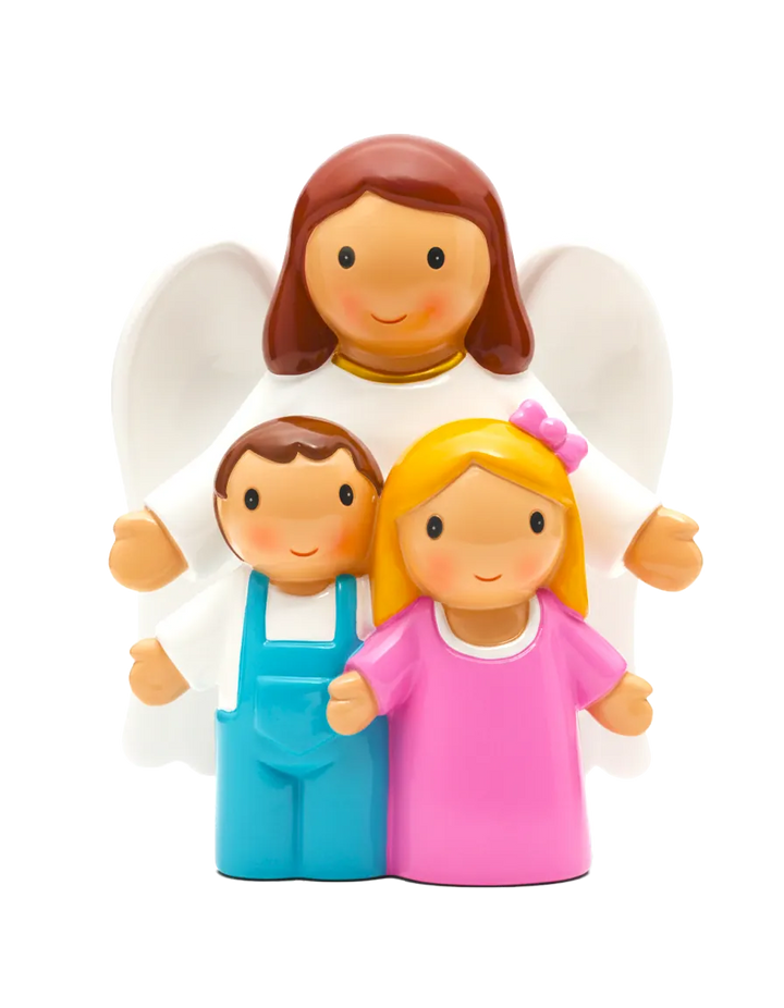 Little Drops of Water Miniature Saint Statue An Angel Watching Over Us Miniature Saint Statue