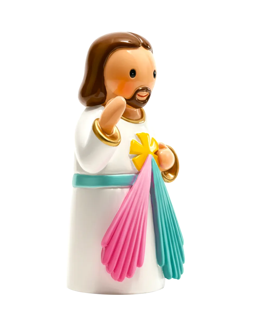 Little Drops of Water Miniature Saint Statue Divine Mercy Miniature Saint Statue