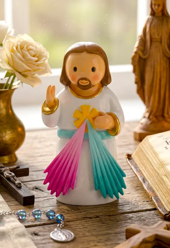 Little Drops of Water Miniature Saint Statue Divine Mercy Miniature Saint Statue