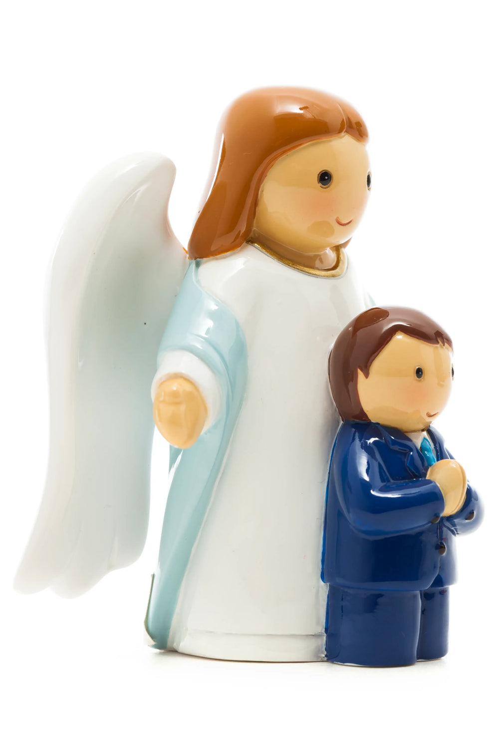 Little Drops of Water Miniature Saint Statue Heaven Walks With Me — Boy Miniature Saint Statue