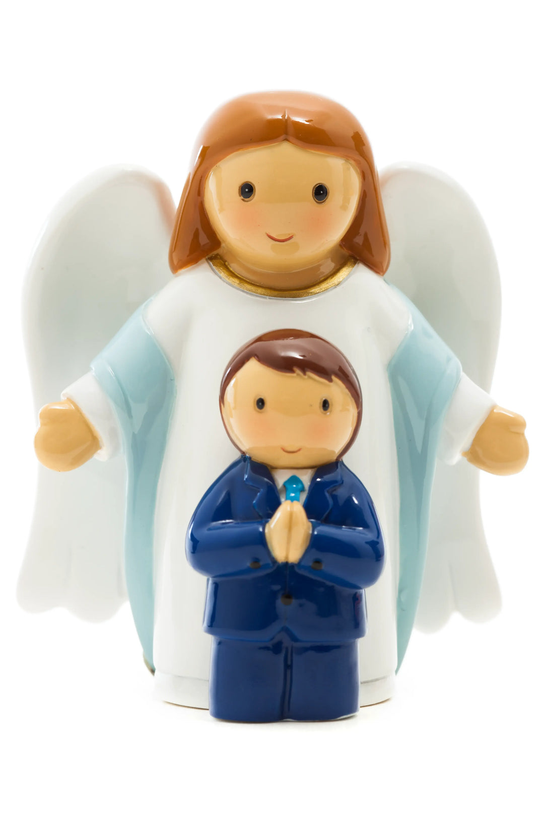 Little Drops of Water Miniature Saint Statue Heaven Walks With Me — Boy Miniature Saint Statue