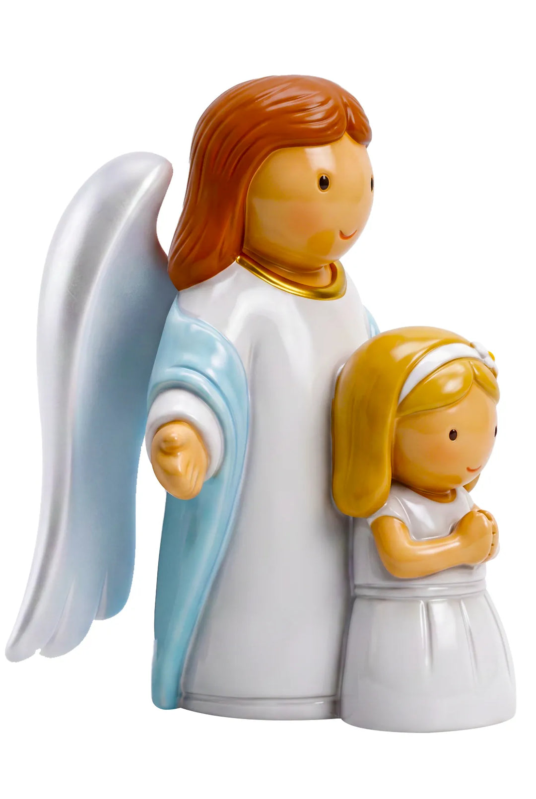 Little Drops of Water Miniature Saint Statue Heaven Walks With Me — Girl Miniature Saint Statue