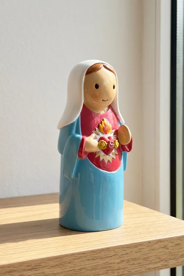 Little Drops of Water Miniature Saint Statue Immaculate Heart of Mary Miniature Saint Statue