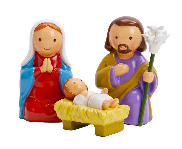 Little Drops of Water Miniature Saint Statue Nativity Set Miniature Saint Statue - 3-Piece set