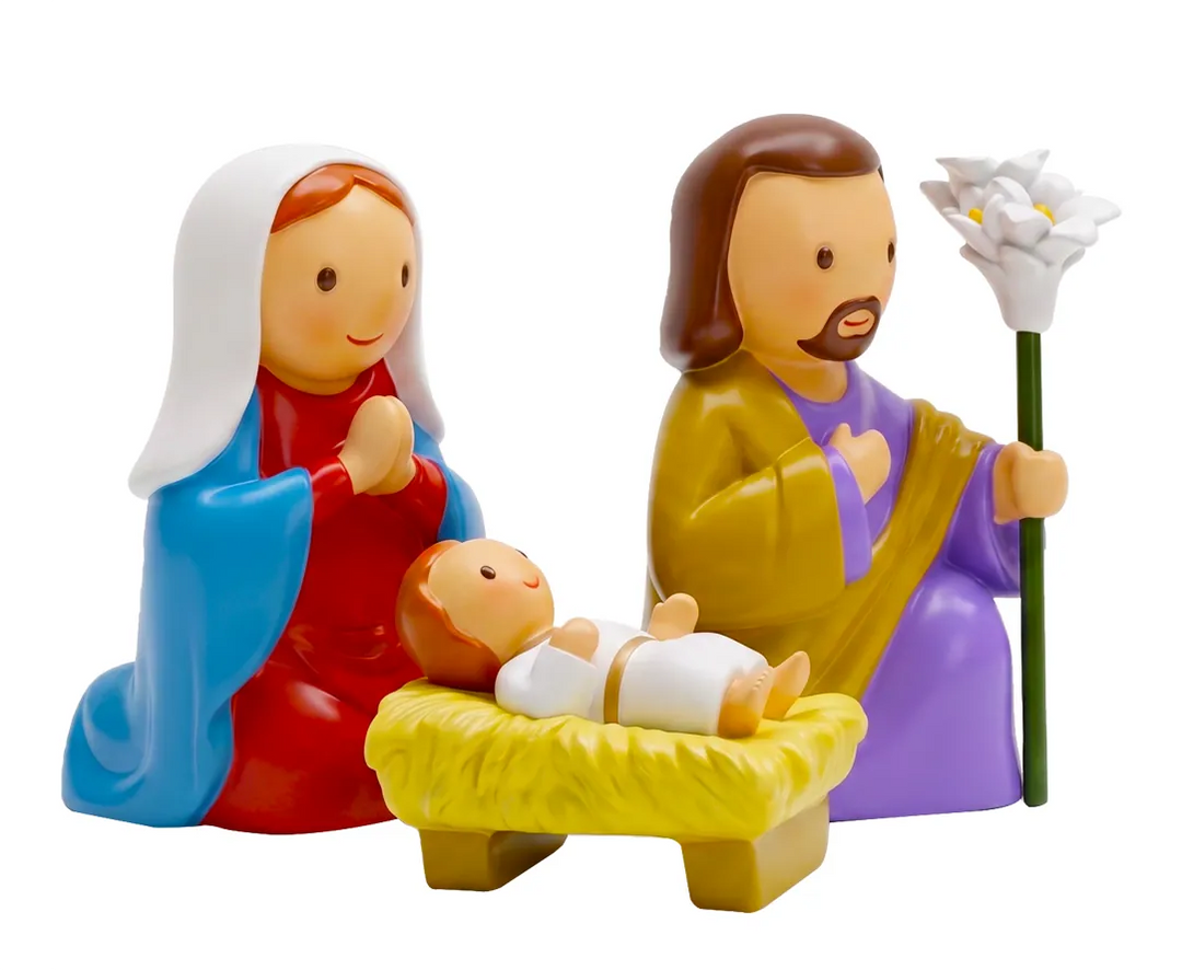 Little Drops of Water Miniature Saint Statue Nativity Set Miniature Saint Statue - 3-Piece set