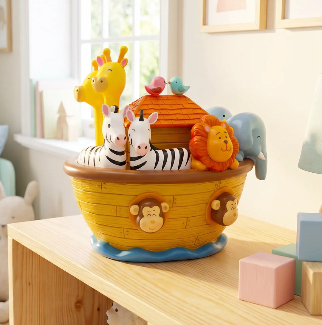 Little Drops of Water Miniature Saint Statue Noah’s Ark Coin Bank
