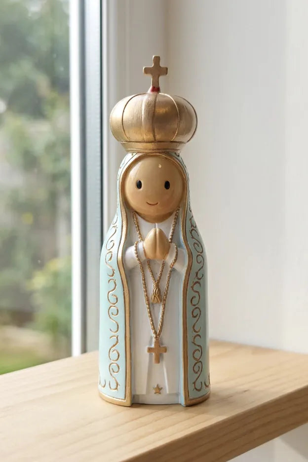 Little Drops of Water Miniature Saint Statue Our Lady of Fatima Catholic Miniature Saint Statue