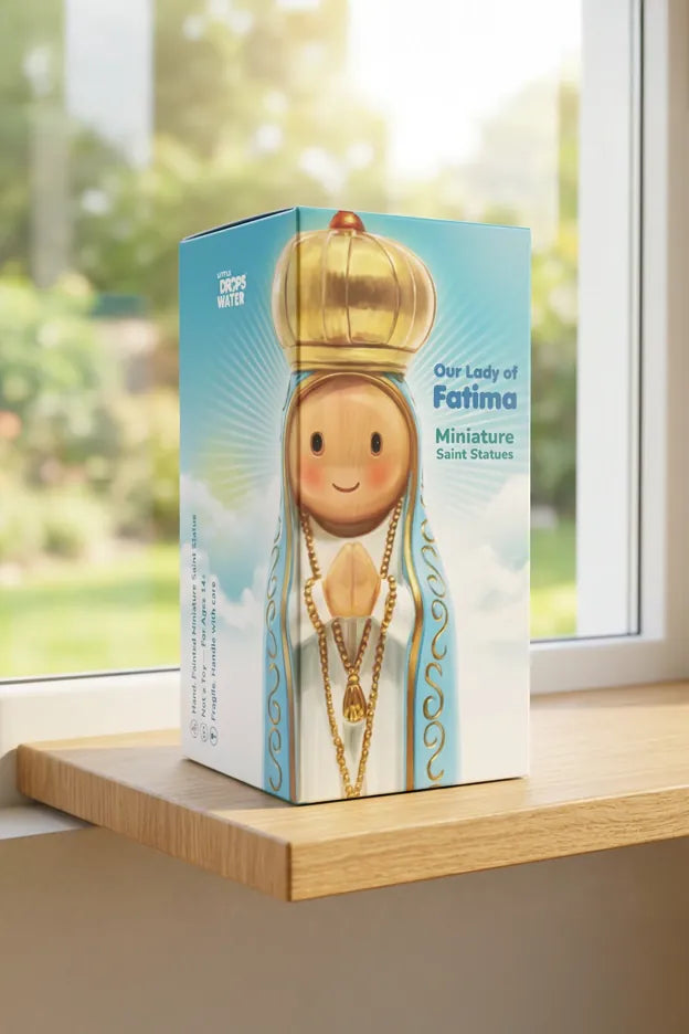 Little Drops of Water Miniature Saint Statue Our Lady of Fatima Catholic Miniature Saint Statue