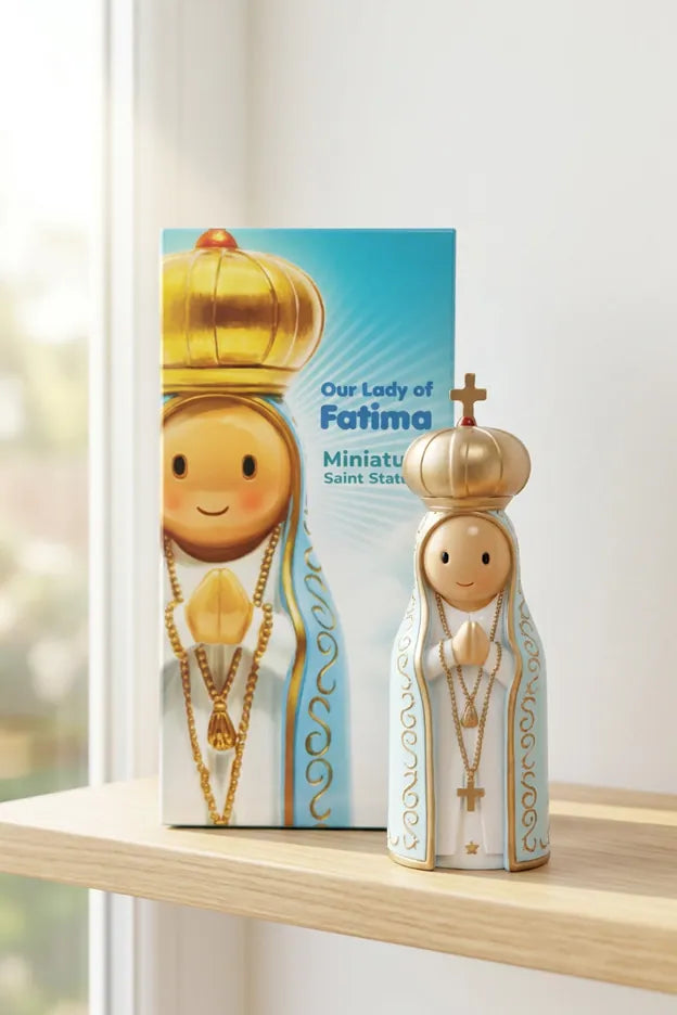 Little Drops of Water Miniature Saint Statue Our Lady of Fatima Catholic Miniature Saint Statue