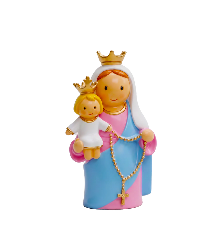 Little Drops of Water Miniature Saint Statue Our Lady of the Rosary Miniature Saint Statue