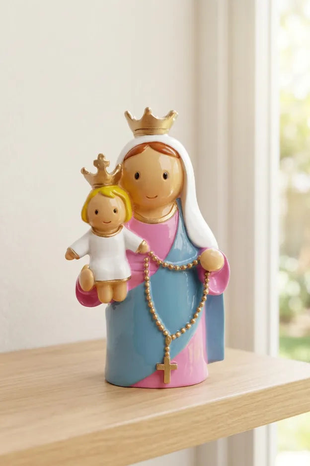 Little Drops of Water Miniature Saint Statue Our Lady of the Rosary Miniature Saint Statue