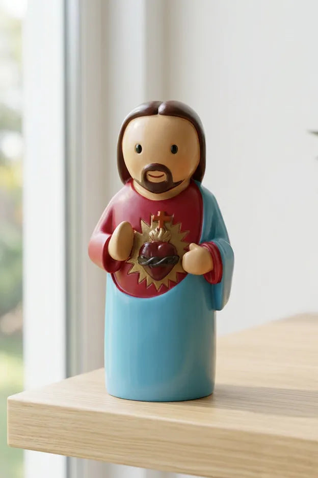 Little Drops of Water Miniature Saint Statue Sacred Heart of Jesus Miniature Saint Statue