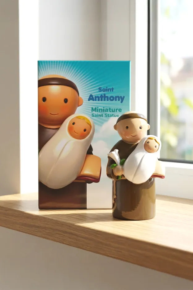Little Drops of Water Miniature Saint Statue Saint Anthony of Padua Miniature Saint Statue
