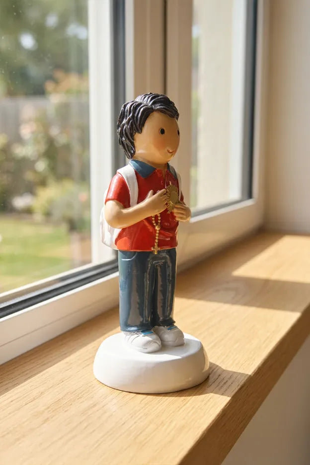 Little Drops of Water Miniature Saint Statue Saint Carlo Acutis Miniature Saint Statue