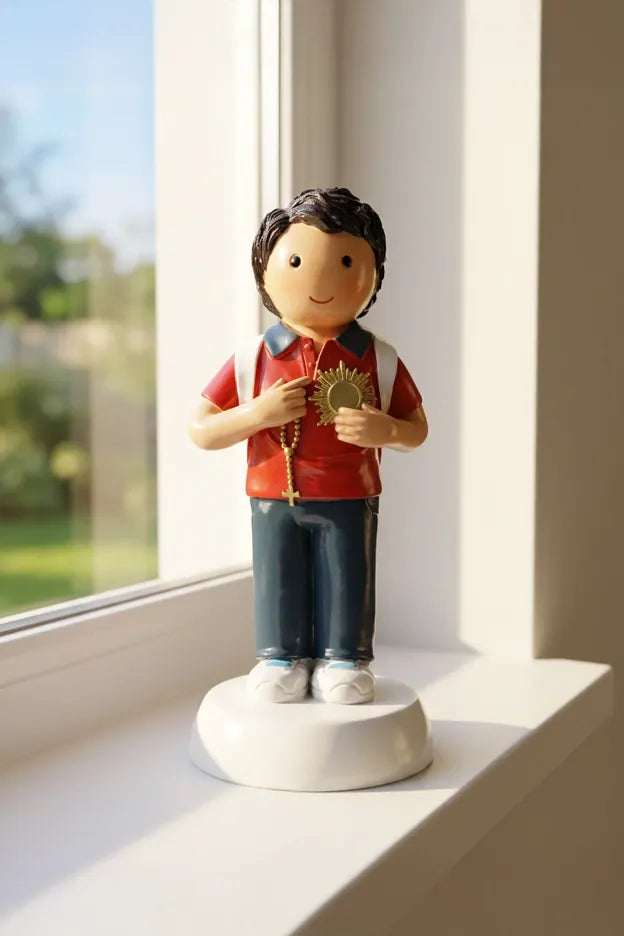 Little Drops of Water Miniature Saint Statue Saint Carlo Acutis Miniature Saint Statue