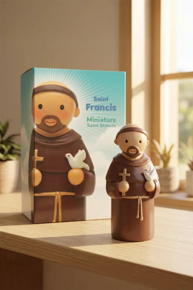 Little Drops of Water Miniature Saint Statue Saint Francis of Assisi Miniature Saint Statue