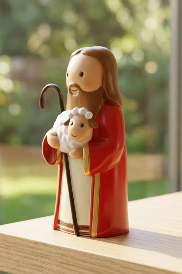 Little Drops of Water Miniature Saint Statue The Good Shepherd Miniature Saint Statue