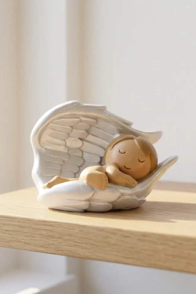 Little Drops of Water Miniature Saint Statue Under His Wings Miniature Saint Statue