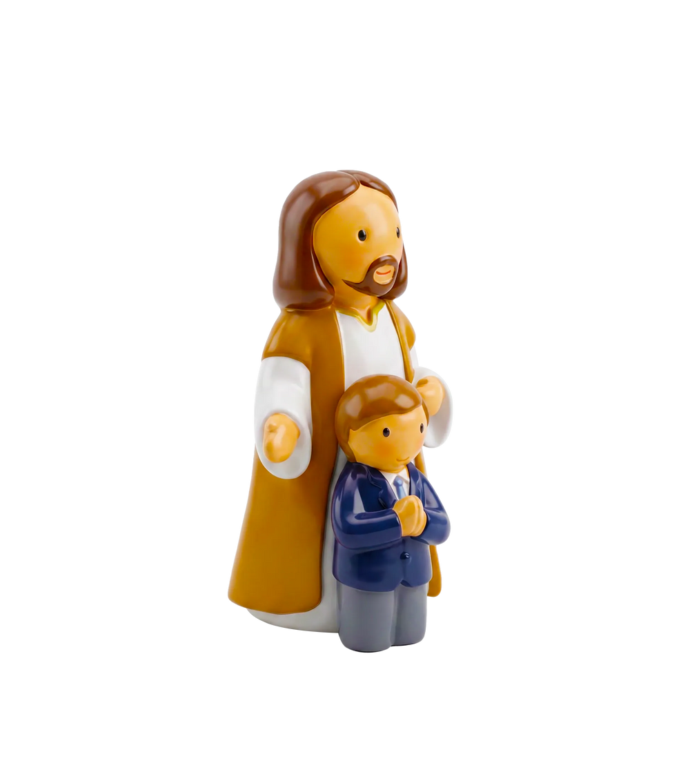Little Drops of Water Miniature Saint Statue Walking With Jesus —  Boy Miniature Saint Statue