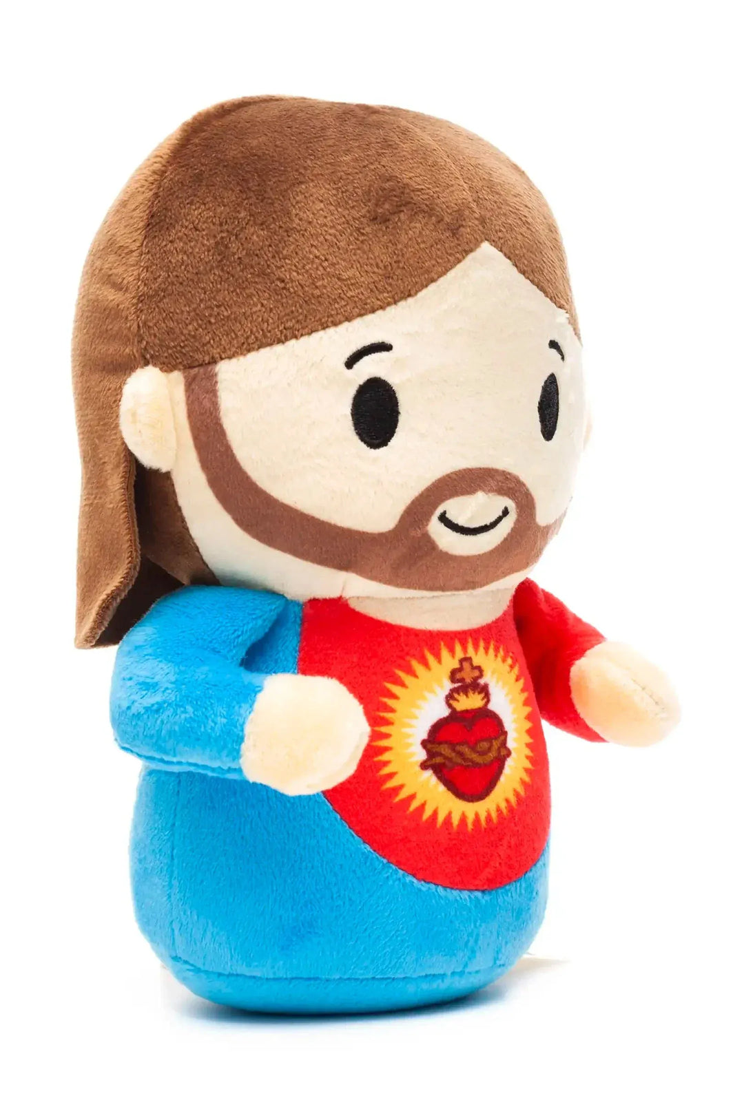 Sacred Heart Jesus Catholic Plush Doll Jesus Plush Side View - Little Drops of Water