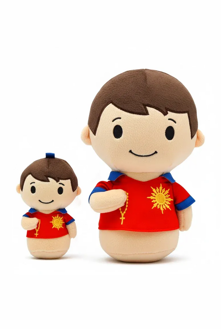 Little Drops of Water Plushie Saint Carlo Acutis Catholic Mini Plush Doll 4.75" | Kids Gift