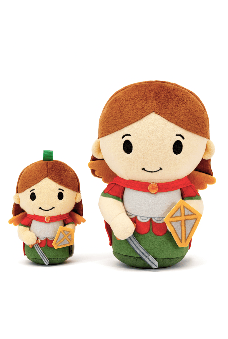 Little Drops of Water Plushie Saint Michael Archangel Catholic Mini Plush Doll 4.75" | Angel Toy