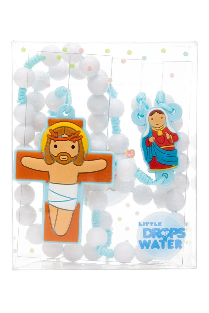 Little Drops of Water Rosaries Immaculate Heart Blue | First Communion & Baptism Gift