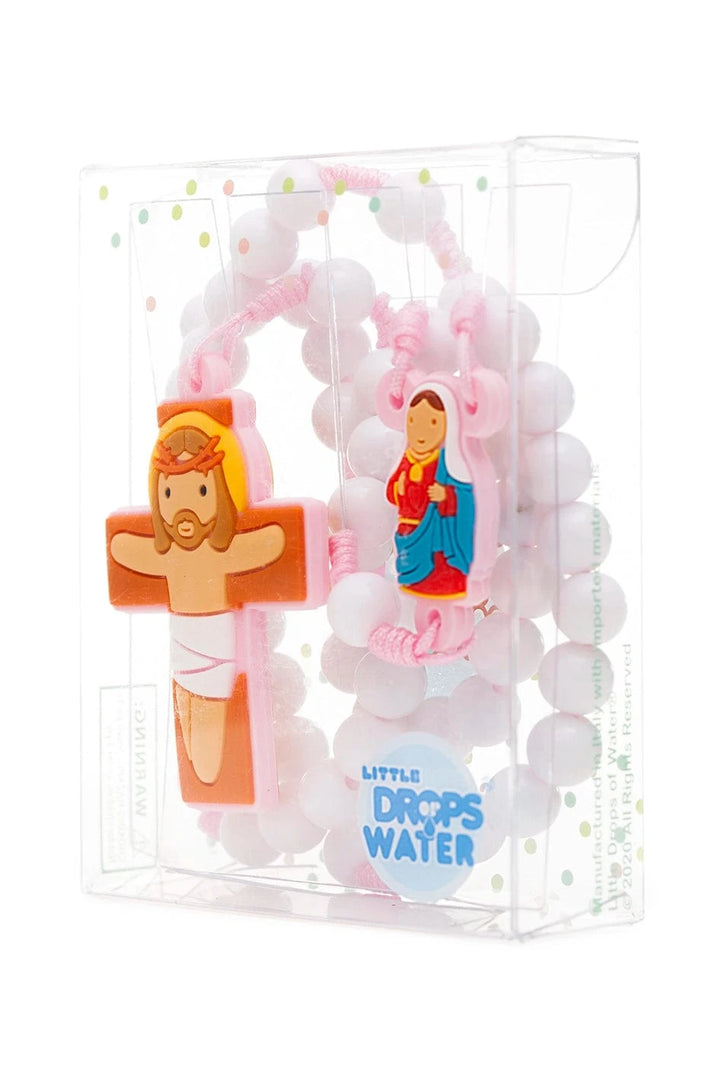 Little Drops of Water Rosaries Immaculate Heart Pink | First Communion & Baptism Gift