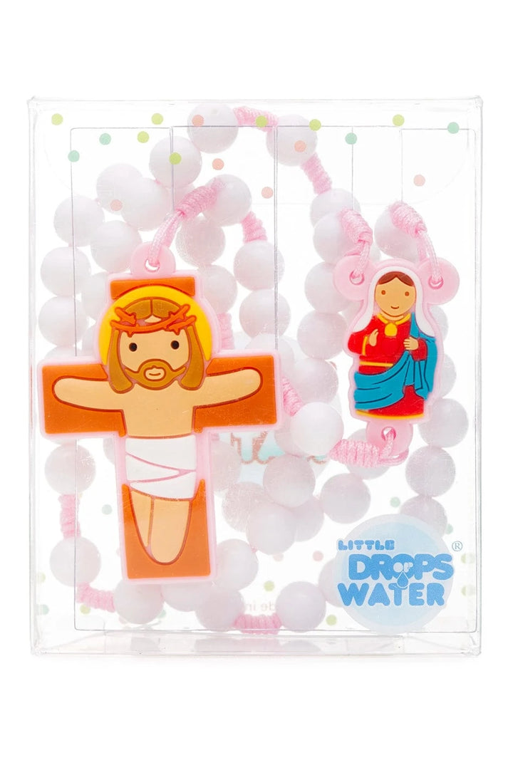 Little Drops of Water Rosaries Immaculate Heart Pink | First Communion & Baptism Gift