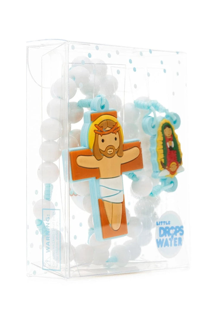 Little Drops of Water Rosaries Lady Of Guadalupe Blue | First Communion & Baptism Gift