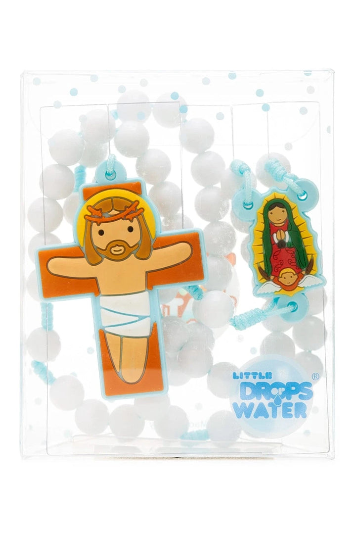Little Drops of Water Rosaries Lady Of Guadalupe Blue | First Communion & Baptism Gift