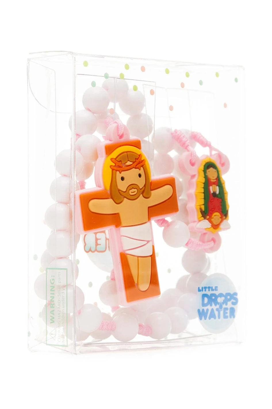 Little Drops of Water Rosaries Lady Of Guadalupe Pink | First Communion & Baptism Gift