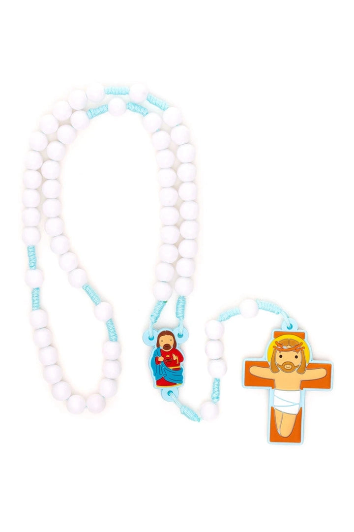 Little Drops of Water Rosaries Sacred Heart Blue | First Communion & Baptism Gift