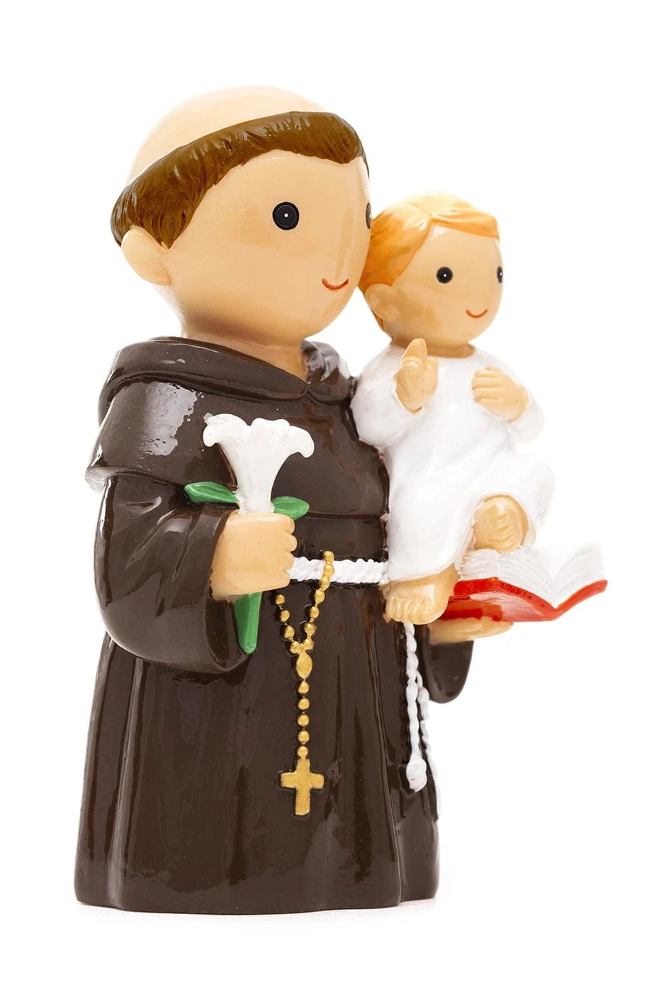 Saint Anthony figurine side view detail Patron of Lost Things
