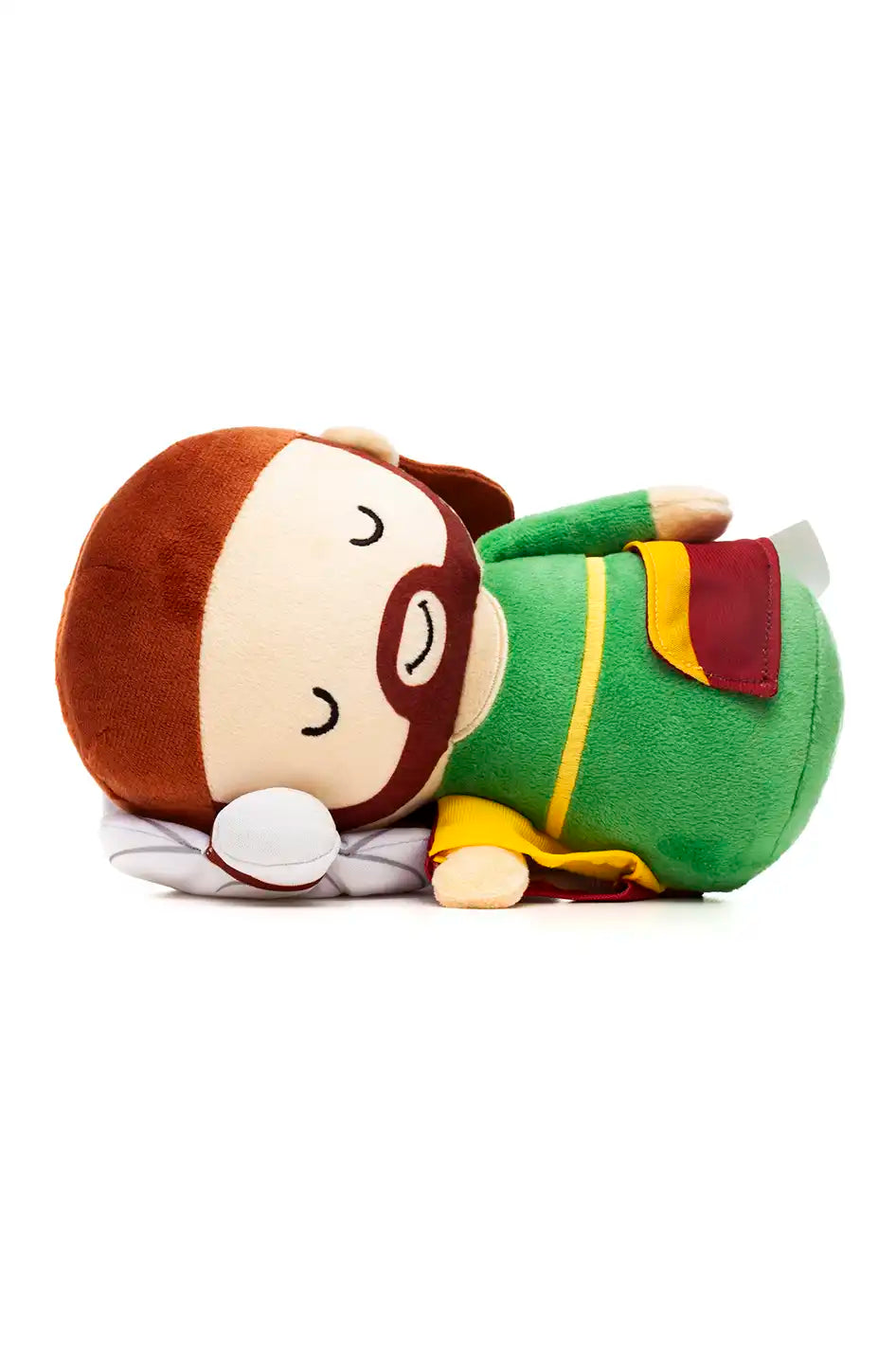 Front view of Little Drops of Water® Sleeping St. Joseph plush showing peaceful face and detailed robe embroidery