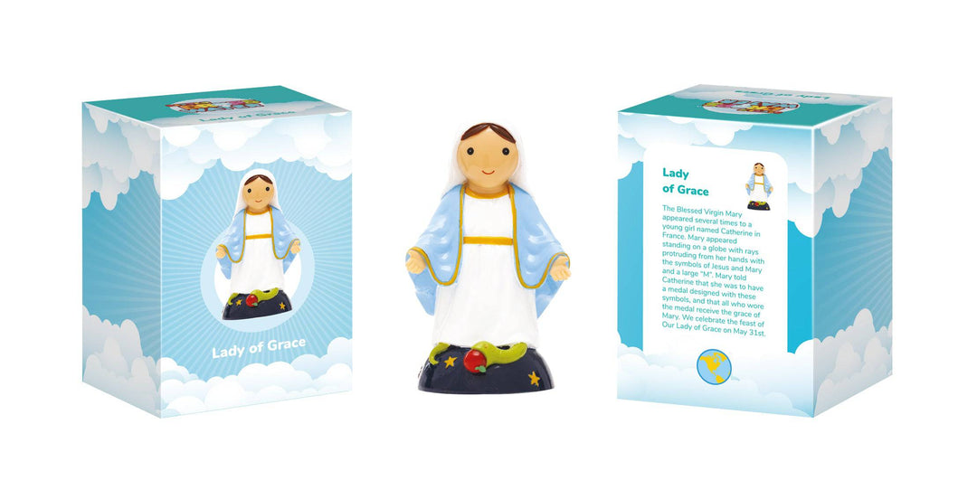 Little Drops of Water® Mary Our Lady Of Grace Collectors Edition Figurine – Marian Grace Gift |